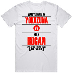 Yokozuna Vs Hulk Hogan Wrestlemania Ix Retro Look T Shirt