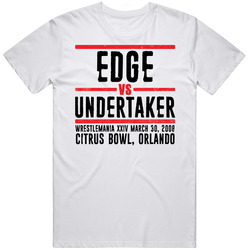Edge Vs Undertaker Wrestlemania Xxiv Retro Look T Shirt