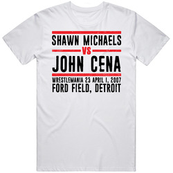 Shawn Michaels Vs John Cena Wrestlemania 23 Retro Look T Shirt