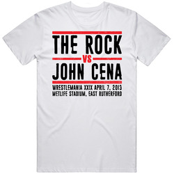 The Rock Vs John Cena Wrestlemania Xxix Retro Look T Shirt