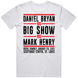 Daniel Bryan Vs Big Show Vs Mark Henry Royal Rumble Retro Look T Shirt