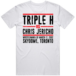 Triple H Vs Chris Jericho Wrestlemania X8 Retro Look T Shirt