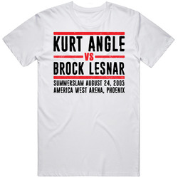 Kurt Angle Vs Brock Lesnar Summerslam Retro Look T Shirt