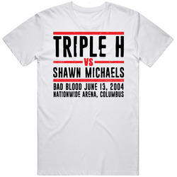Triple H Vs Shawn Michaels Bad Blood Retro Look T Shirt