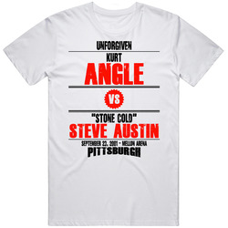 Kurt Angle Vs Stone Cold Steve Austin Unforgiven Retro Look T Shirt