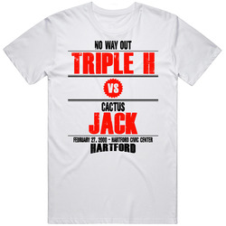 Triple H Vs Cactus Jack No Way Out Retro Look T Shirt