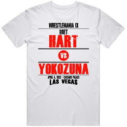 Bret Hart Vs Yokozuna Wrestlemania Ix Retro Look T Shirt