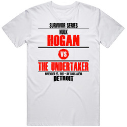Hulk Hogan Vs The Undertaker Survivor Series Retro Look T Shirt