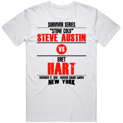 Stone Cold Steve Austin Vs Bret Hart Survivor Series Retro Look T Shir