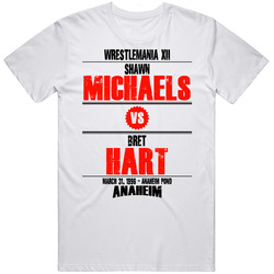 Shawn Michaels Vs Bret Hart Wrestlemania Xii Retro Look T Shirt