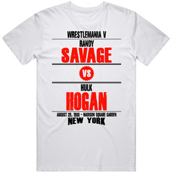 Randy Savage Vs Hulk Hogan Wrestlemania V Retro Look T Shirt