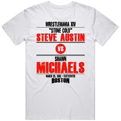 Stone Cold Steve Austin Vs Shawn Michaels Wrestlemania Xiv Retro Look 