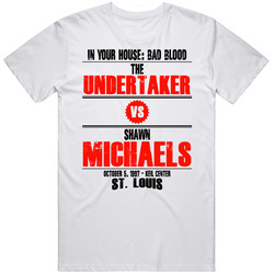 The Undertaker Vs Shawn Michaels In Your House Retro Look T Shirt
