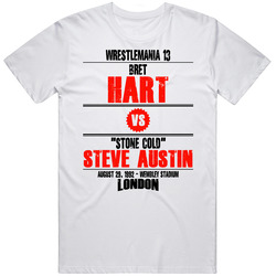 Bret Hart Vs Stone Cold Steve Austin Wrestlemania 13 Retro Look T Shir