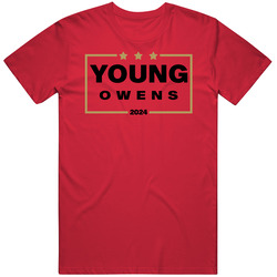 Steve Young Terrell Owens For President 2024 San Francisco Football Fa
