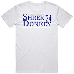Shrek And Donkey For President '24 Shrek Movie Fan T Shirt