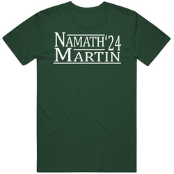 Joe Namath Chris Martin For President '24 New York J Football Fan