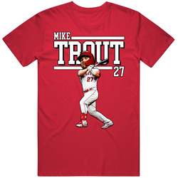 Mike Trout Big Head Cartoon T Shirt