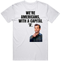 We're Americans John Winger Stripes T Shirt