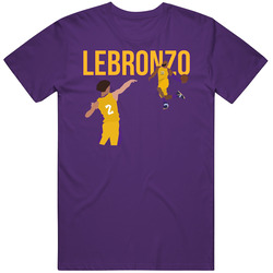 Lebronzo Shoot Los Angeles Basketball Funny Face Mash T Shirt