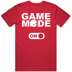 Football Game Mode On Videogame Style Red T Shirt