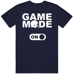 Football Game Mode On Videogame Style Navy T Shirt