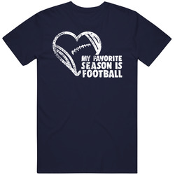 My Favorite Season Is Football Cute Navy T Shirt