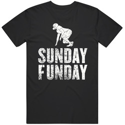 Sunday Funday Football Fan Distressed T Shirt