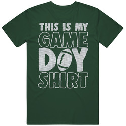 This Is My Game Day Football Jersey Texture Green T Shirt