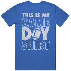 This Is My Game Day Football Jersey Texture Blue T Shirt
