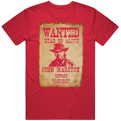 Red Dead Redemtion 2 Wanted Poster Cut Out Video Game T Shirt