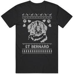 St Bernard Dog Owner Lover Ugly Christmas Sweater T Shirt St Bernard Dog Owner Lover Ugly Christmas Sweater T Shirt