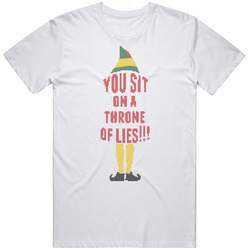 You Sit On A Throne Of Lies Funny Elf Movie Ugly Christmas Sweater T S You Sit On A Throne Of Lies Funny Elf Movie Ugly Christmas Sweater T S