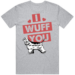 English Springer Spaniel I Wuff Love You Pet Owner T Shirt English Springer Spaniel I Wuff Love You Pet Owner T Shirt