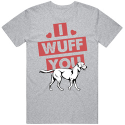Labrador Retriever I Wuff Love You Pet Owner T Shirt Labrador Retriever I Wuff Love You Pet Owner T Shirt