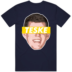 Jon Teske Michigan Basketball Big Head T Shirt