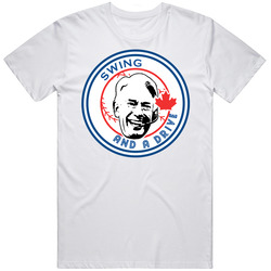 Buck Martinez Swing And A Drive Toronto Baseball Logo T Shirt