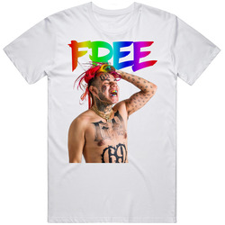Free 6ix9ine Rainbow Music Fan T Shirt