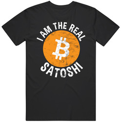 I Am The Real Satoshi Crypto Worn Look T Shirt
