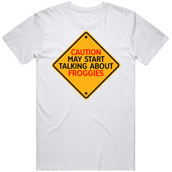 Caution Start Talking About Froggies Crypto T Shirt