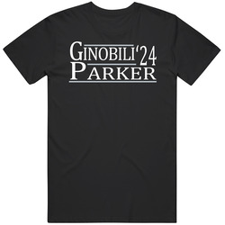 Manu Ginobili Tony Parker For President '24 San Antonio Basketbal