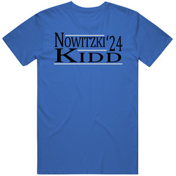 Dirk Nowitzki Jason Kidd For President '24 Dallas Basketball Fan 