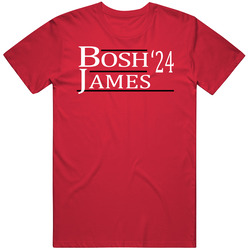 Chris Bosh Lebron James For President '24 Miami Basketball Fan T 