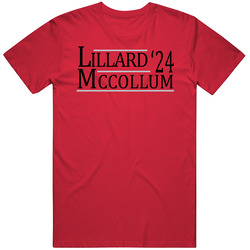 Damian Lillard Cj Mccollum For President '24 Portland Basketball 