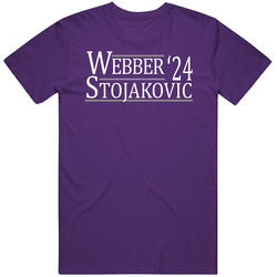Chris Webber Peja Stojakovic For President '24 Sacramento Basketb