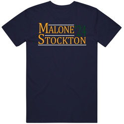 Karl Malone John Stockton For President '24 Utah Basketball Fan T