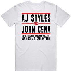 Aj Styles Vs John Cena Royal Rumble Retro Look T Shirt