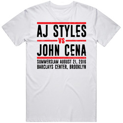Aj Styles Vs John Cena Summerslam Retro Look T Shirt