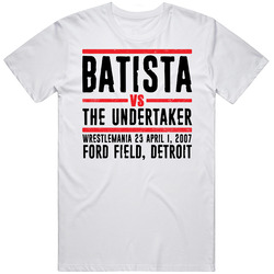 Batista Vs The Undertaker Wrestlemania 23 Retro Look T Shirt
