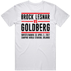 Brock Lesnar Vs Goldberg Wrestlemania 33 Retro Look T Shirt